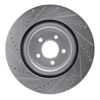 R1 Concepts Drilled & Slotted Brake Rotor (FRONT LEFT): Dodge Challenger / Dodge Charger / Chrysler 300 2005-2023 3.6L V6 / 5.7L Hemi