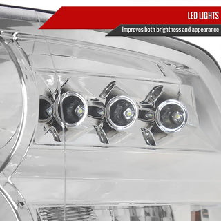 Spec D LED Projector Headlights (Chrome): Dodge Ram 2009 - 2018