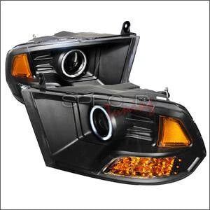 Spec D CCFL Projector Headlights (Black):Dodge Ram 2009 - 2014