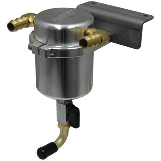 Moroso Large Body Billet Aluminum Air/Oil Separator Catch Can: Dodge Charger / Challenger (2015-23)