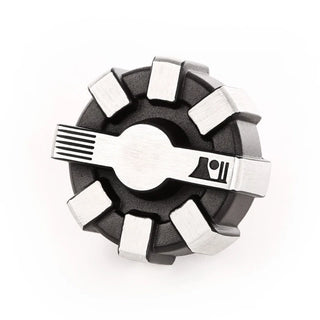 Rugged Ridge Brushed Aluminum Elite Fuel Cap: Fits Most Jeep Wrangler / Gladiator / Grand Cherokee Models (1993-2026)