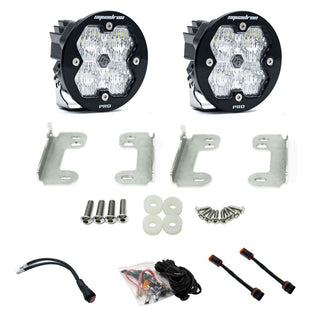 Baja Designs Squadron-R Pro 2.0 Fog Pkt Kit (FRONT): Jeep Wrangler JL/JT 2018-2025 / Gladiator 2020-2023 - Clear