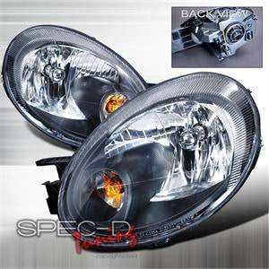 Spec D Euro Head Lights (Black): Dodge Neon 2003 - 2005