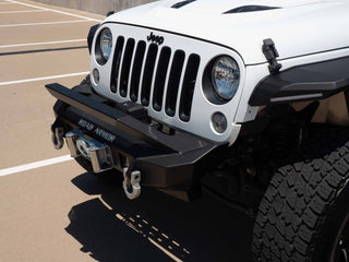 Road Armor Stealth Front Fender Flare (FRONT): Jeep Wrangler JK 2007-2018 w/ LED DRL
