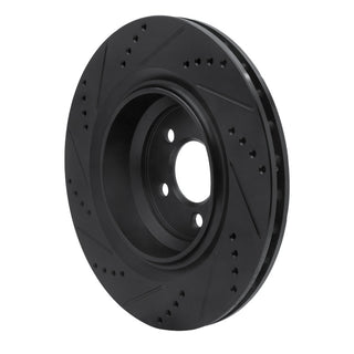 DFC 05-23 Chrysler 300 Rear Right Drilled & Slotted Black Brake Rotor