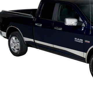 Putco Premium Stainless Steel Rocker Panels Kit: Fits Most Dodge Ram Quad Cab 8' Bed Models (2002-2010)