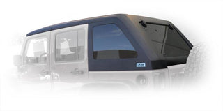 DV8 Offroad Black 2 Piece Fast Back Hard Top 4 Door: Jeep Wrangler JK 2007-2018
