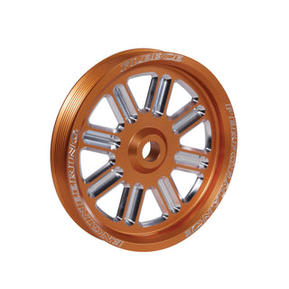 Fleece Performance Dual Pump Spoke Pulley (Orange): Fits Dodge Ram 2003-2018 5.9L/6.7L Diesel