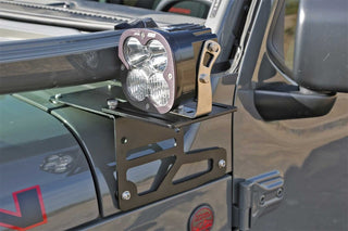 Fabtech Adjustable Light Bracket Kit: Jeep Gladiator (20-24) / Wrangler (18-24)