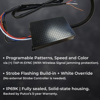 Putco 2011-2022 Dodge Durango Blade Rocker Kits Sideliners - Amber/White w/ White Override