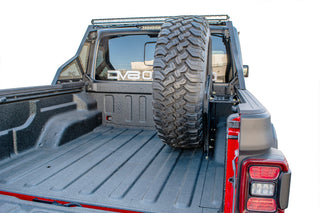 DV8 Offroad Universal Stand Up In-Bed Tire Carrier: Jeep Gladiator 2020-2021