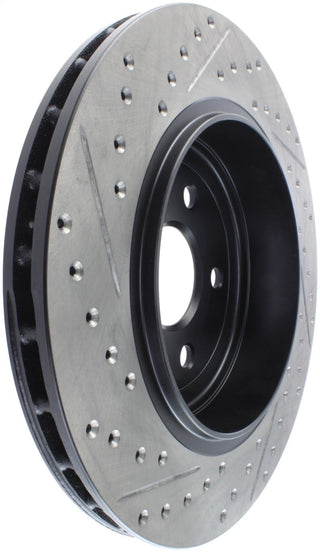StopTech Rear Brake Rotor (REAR DRIVER SIDE): Dodge Durango (17-23) / Jeep Grand Cherokee (12-21) w/ Slotted and Drilled