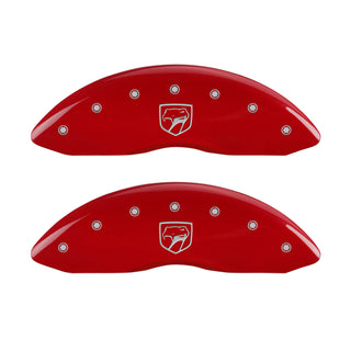 MGP 4 Caliper Covers Engraved Front Gen 2/Viper Engraved Rear Gen 2/Snake Red finish silver ch