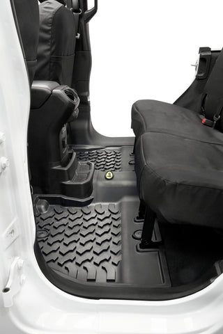 Bestop Rear Floor Mats Black Exc. 4Xe (REAR): Jeep Wrangler JL 2018-2025