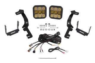 Diode Dynamics Stage Series Ditch Light Kit Yellow Pro Combo: Fits Ram 1500 2019-2024 6.2L/5.7L