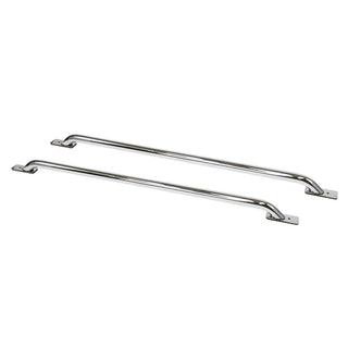 Go Rhino Chrome Stake Pocket Bed Rails: Fits Most Dodge / Ram Models (1994-2026)