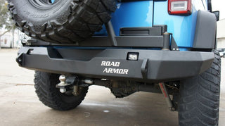 Road Armor Stealth Rear Non-Winch Bumper w/ Tire Carrier: Jeep Wrangler JK 2007-2017