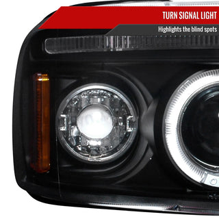 Spec D LED Projector Headlights (Black): Dodge Ram 1994 - 2001
