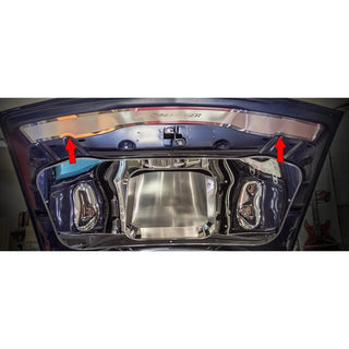 American Car Craft Polished Upper Hood Cap (CHALLENGER LETTERING): Dodge Challenger 2015 - 2023