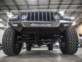 Road Armor Spartan Bolt-On Front Bumper Skid Plate Guard: Jeep Wrangler JL 2018-2020 w/ Tex Black