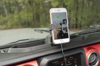 Rugged Ridge Dash Multi-Mount Charging Phone Kit: Jeep Wrangler JL/JT 2018-2023 2.0L/3.6L