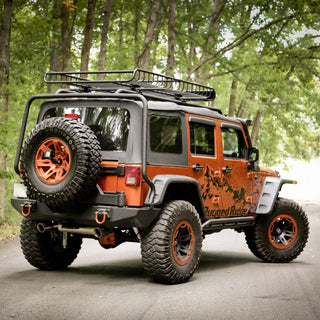 Rugged Ridge Hurricane Flat Fender Flare Kit Black: Jeep Wrangler 2007-2018 2.0L/3.6L/3.8L V6