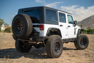 DV8 Offroad Rear Inner Fender Satin Aluminum (REAR): Jeep Wrangler JK 2007-2018 3.8L/3.6L V6/2.0L Turbo - Satin Black