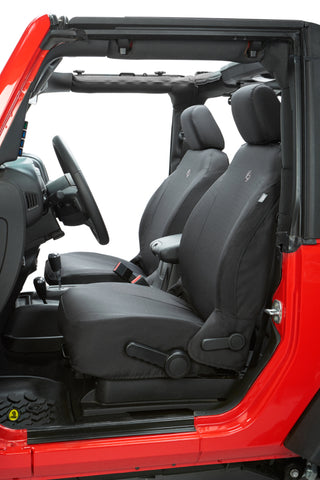 Bestop Front Seat Covers Black Diamond (FRONT): Jeep Wrangler 2007-2012 3.6L/3.8L V6