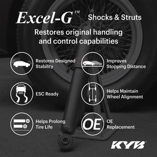 KYB Excel-G Shocks Rear (REAR): Jeep Wrangler 2007-2018 3.6L/3.8L