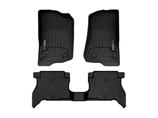 WeatherTech FloorLiner Front & Rear Floor Mats (Black): Jeep Wrangler 4Xe 2021 - 2025