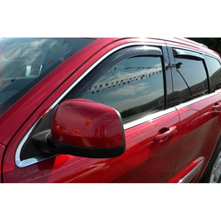 EGR In-Channel Window Visors Set of 4: Fits Most Jeep Grand Cherokee Models (2011-2022) - Dark Smoke