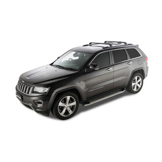 Rhino-Rack Vortex RVP 2 Bar Metal Roof Rack - Black: Fits Most Jeep Grand Cherokee Models (2011-2021)