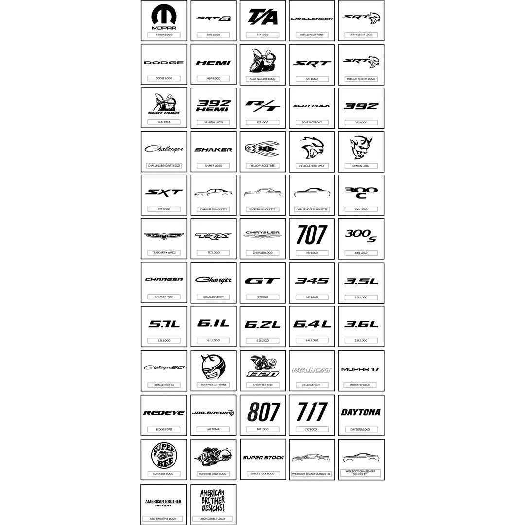American Brother Designs Fuse Box Cover: 300 / Challenger / Charger 2015 - 2023
