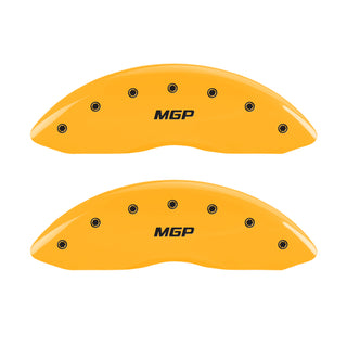 MGP 4 Caliper Covers Engraved Front & Rear Block/Charger Yellow Finish Black Char 2006 Dodge Charger