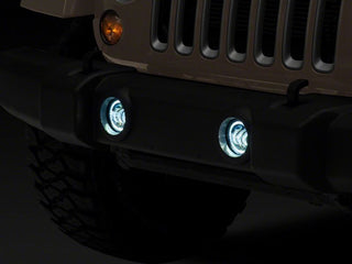 Raxiom Axial Series 4-In LED Devil Eyes Fog Lights w/ Halo: Fits Most Jeep Wrangler Models (2007-2018)