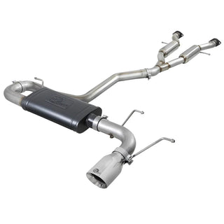 aFe Large Bore HD 3in 304 Stainless Steel Cat-Back Exhaust w/ Polished Tips: Fits Most Jeep Grand Cherokee Models (2011-2021)