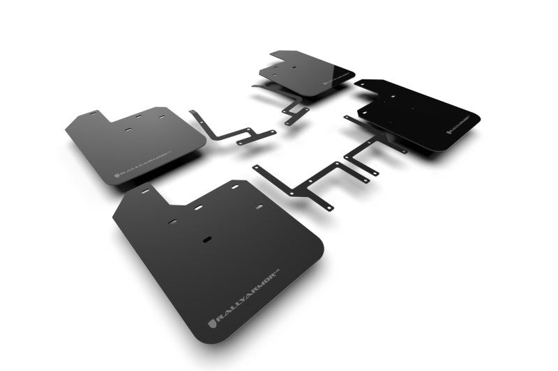 Rally Armor 18-25 Jeep JL Wrangler Black UR Mud Flap w/Grey Logo