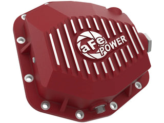 AFE Pro Series Rear Differential Cover (Red w/Machined Fins): Jeep Gladiator 2020 - 2025 (w/Dana M220)