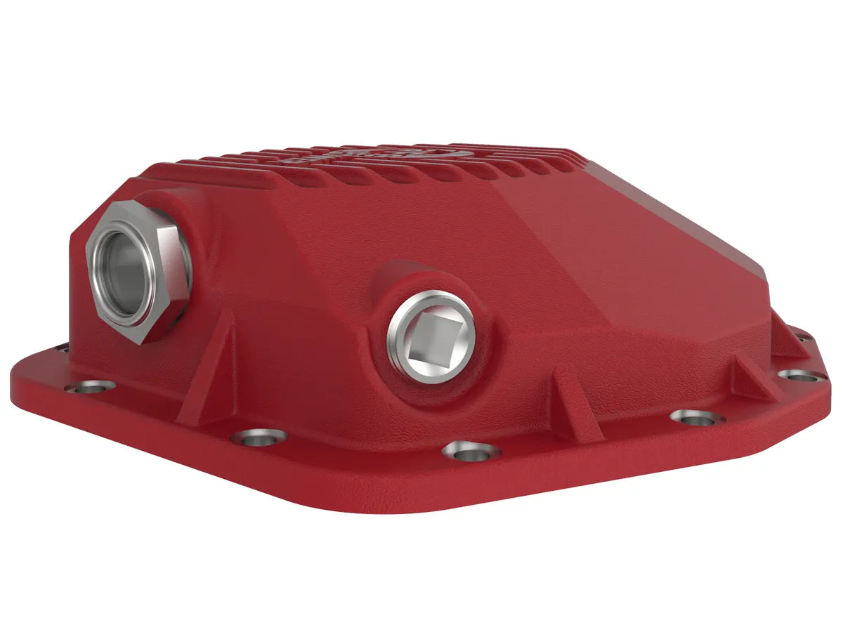 AFE Pro Series Rear Differential Cover (Red w/Machined Fins): Jeep Gla ...