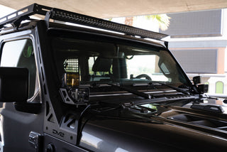 DV8 Offroad A-Pillar Dual Light Pod Mounts: Jeep Wrangler JL 2018-2026 / Gladiator JT 2020-2026 w/ LBJL-10