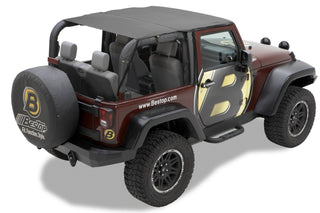 Bestop Safari Bikini Top Black Diamond (F&R): Jeep Wrangler JK 2010-2018 3.6L/3.8L