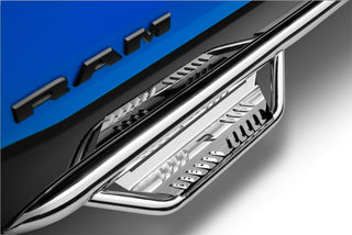 N-Fab Podium SS Nerf Step 3in: Fits Ram 1500/2500/3500 2015-2025 5.7L/6.7L - Polished