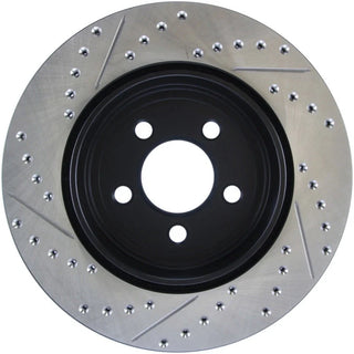 Stoptech Drilled & Slotted Rear Brake Rotors: Chrysler 300C / Dodge Challenger / Charger / Magnum 5.7L Hemi 2005-2024