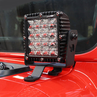Go Rhino 6in Q4 Series Light Mount: Fits Most Jeep Wrangler / Gladiator Models (2007-2026)