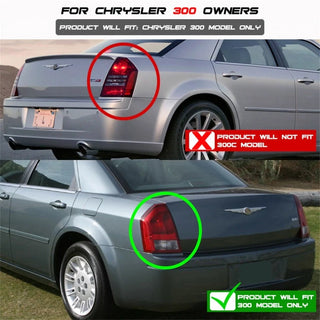 Spyder Black LED Tail Lights: Chrysler 300 2005 - 2007