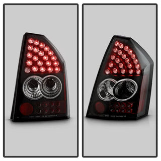 Spyder Black LED Tail Lights: Chrysler 300C 2005 - 2007