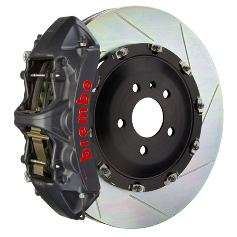 Brembo 06-12 325i Excl xDrive Fr GT BBK 6Pis Cast 380x32 2pc Rotor Slotted Type1-Black main image 0
