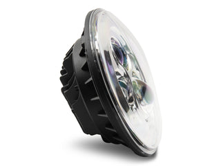 Raxiom Axial Series LED Daymaker Headlights Chrome Housing: Jeep Wrangler 1997-2018 4.0L I6 / 3.8L V6 / 3.6L V6 - Clear Lens
