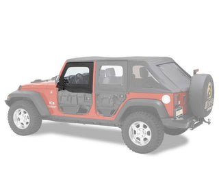 Bestop Element Upper Doors Black Twill (FRONT): Jeep Wrangler JK 2007-2018 3.8L V6 / 3.6L V6