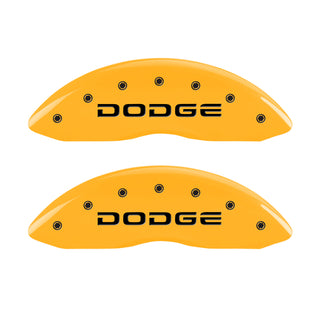 MGP 4 Caliper Covers Engraved F & R Broken D/Dodge Yellow Finish Black Char 2007 Dodge Durango